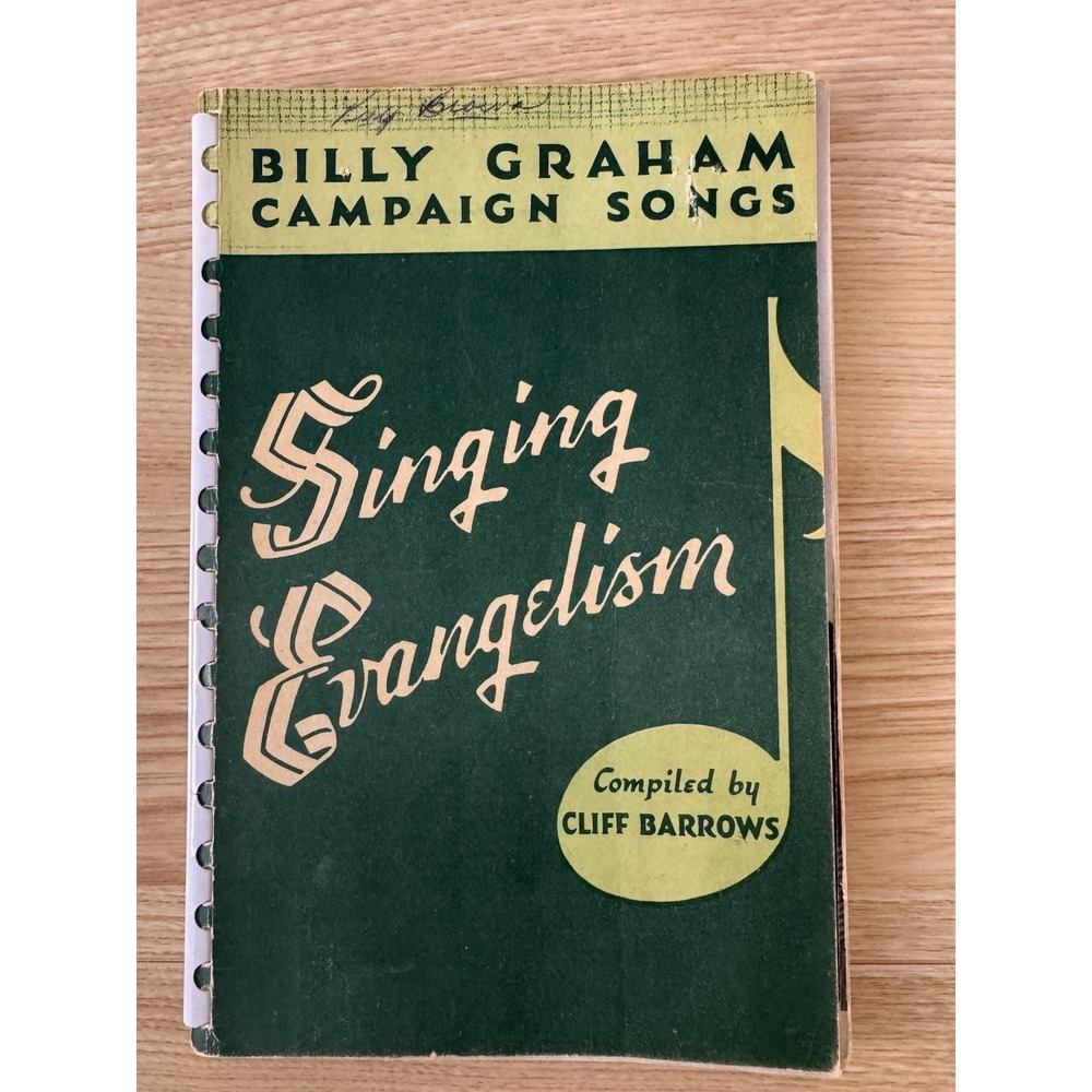 1950 Billy Graham Campaign Songbook Signed Cliff Barrows Grady Wilson +2